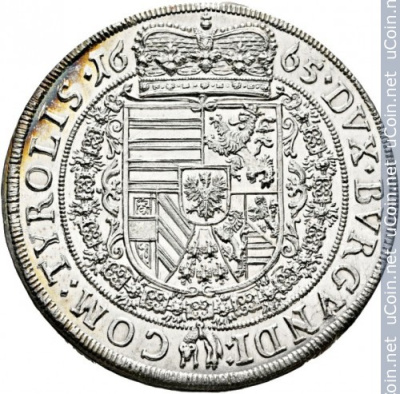 Австрия 1 талер, 1665