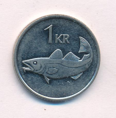 Исландия 1 крона, 1999 (1 крона. Исландия 1999)