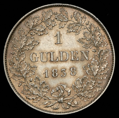 Гессен-Дармштадт 1 гульден, 1838 (1 гульден 1838 (Баден))