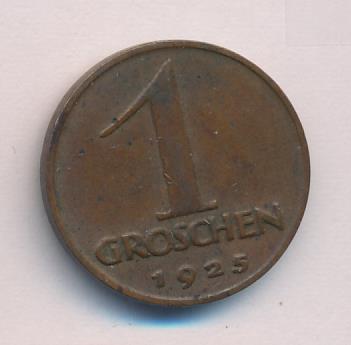 Австрия 1 грош, 1925 (1 грош. Австрия 1925)