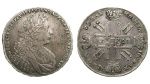 1 рубль 1728 г. Петр II. Со звездой на груди (Россия. 1 рубль 1728 года.)