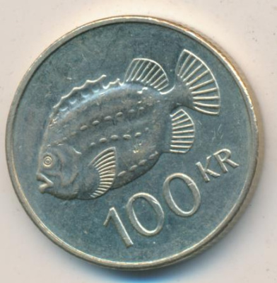 Исландия 100 крон, 2006 (100 крон. Исландия 2006)