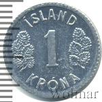 Исландия 1 крона, 1980 (1 крона. Исландия 1980г. Al.)