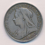 Великобритания 1 крона, 1897 (1 крона. Великобритания. 1897)