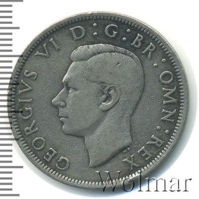 Великобритания ½ кроны, 1950 (1/2 кроны. Великобритания 1950г. Ag.)