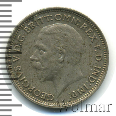 Великобритания 6 пенсов, 1936 (6 пенсов. Великобритания 1936г. Ag.)