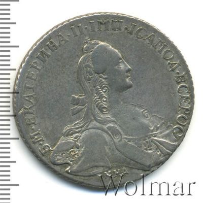 1 рубль 1768 г. ММД EI. Екатерина II (1 рубль 1768г. ММД ЕI. Ag. R, Ильин - 3 рубля.)