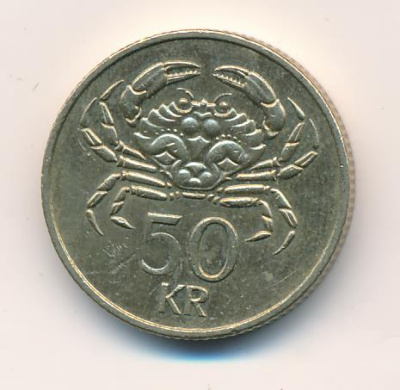 Исландия 50 крон, 2005 (50 крон. Исландия 2005)