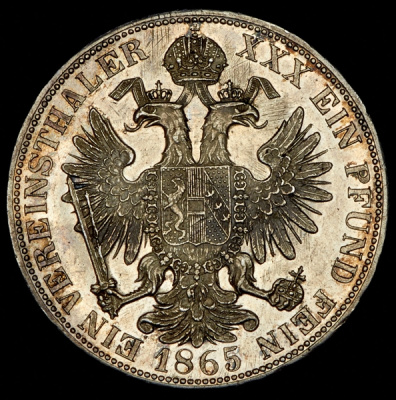 Австрия 1 союзный талер, 1865 (Талер 1865 (Австрия) B)