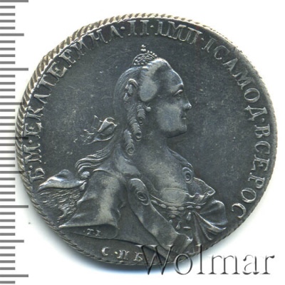 1 рубль 1766 г. СПБ ЯI. Екатерина II (1 рубль 1766г. СПБ TI ЯI. Ag. Петров - 2,5 рубля)