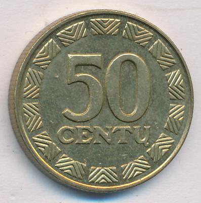 Литва 50 центов, 2000 (50 центов. Литва 2000)