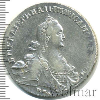 1 рубль 1768 г. ММД EI. Екатерина II (1 рубль 1768г. ММД EI. Ag. RR, Ильин - 3 рубля.)