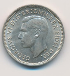 Великобритания 6 пенсов, 1951 (6 пенсов. Великобритания. 1951)