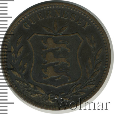 Гернси 8 дублей, 1903 (8 дублей. Гернси 1903г. Br.)