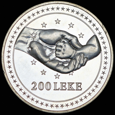 Албания 200 леков, 2001 (200 леков 2001 "Европейская интеграция" (Албания))