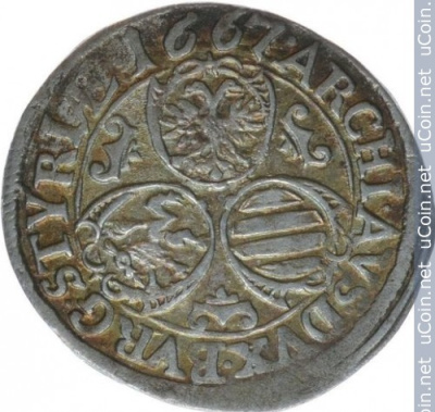 Австрия 3 крейцера, 1667