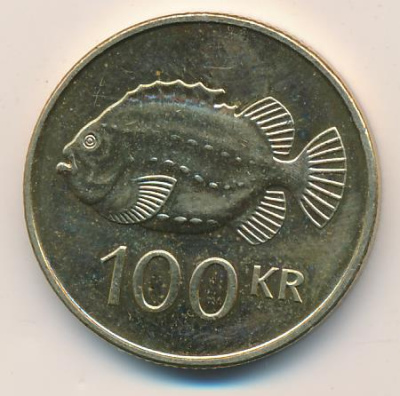 Исландия 100 крон, 2006 (100 крон. Исландия 2006)