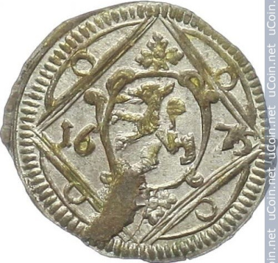 Австрия 1 пфенниг, 1675