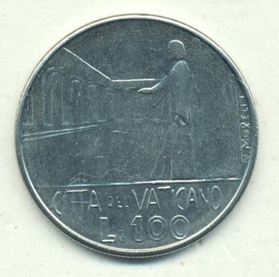 Ватикан 100 лир, 1978 (100 лир. Ватикан 1978)