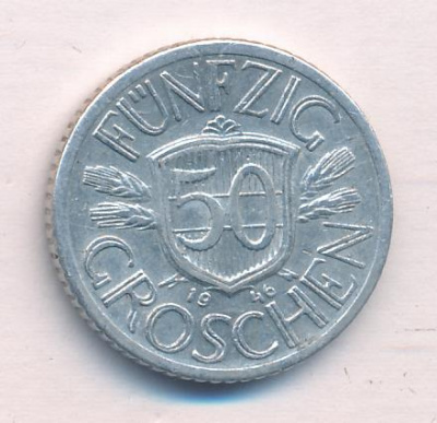 Австрия 50 грошей, 1946 (50 грошей. Австрия 1946)