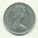 Великобритания 10 новых пенсов, 1969 (10 пенсов. Великобритания 1969)