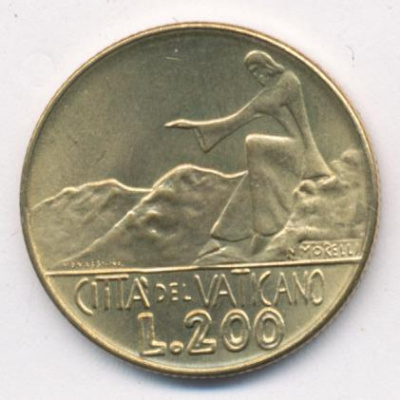 Ватикан 200 лир, 1978 (200 лир. Ватикан 1978)