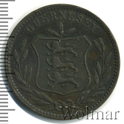 Гернси 8 дублей, 1893 (8 дублей. Гернси 1893г. Br.)