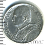 Ватикан 10 лир, 1935 (10 лир. Ватикан 1935г. Ag.)