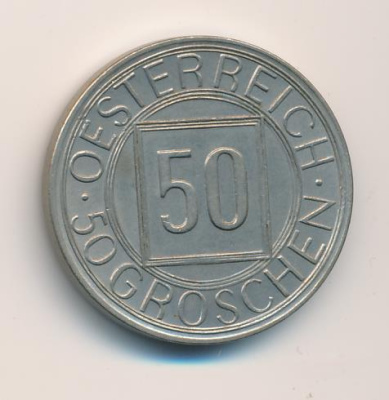 Австрия 50 грошей, 1934 (50 грошей. Австрия 1934)