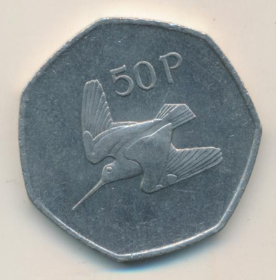 Ирландия 50 пенсов, 1996 (50 пенсов. Ирландия 1996)