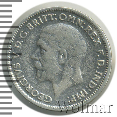 Великобритания 6 пенсов, 1931 (6 пенсов. Великобритания 1931г. Ag.)