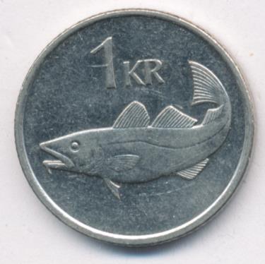 Исландия 1 крона, 1999 (1 крона. Исландия 1999)