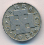 Австрия 5 грошей, 1932 (5 грошей. Австрия 1932)