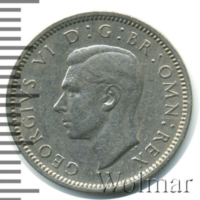 Великобритания 6 пенсов, 1948 (6 пенсов. Великобритания 1948г. Cu-Ni.)