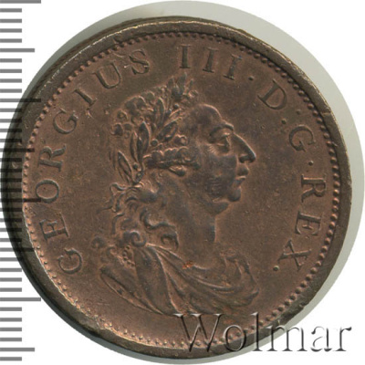 Ирландия 1 пенни, 1805 (1 пенни. Ирландия 1805г. Cu.)