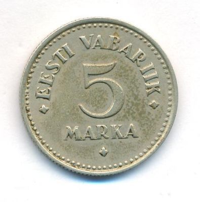 Эстония 5 марок, 1924 (5 марок. Эстония. 1924)