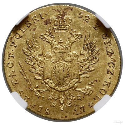 25 злотых 1817 г. IB. Для Польши (Александр I). (25 Zlotys, 1817 IB, Варшава.)