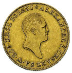 50 злотых 1819 г. IB. Для Польши (Александр I). Малая голова (50 Zlotys 1819, Warsaw, Plage 4, Bitkin 807, fr.107, золото 9,78 г.)