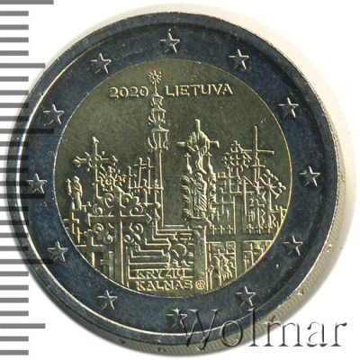 Литва 2 евро, 2020 (2 евро. Литва 2020г. Bm.)