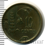 Литва 10 центов, 1925 (10 центов. Литва 1925г. Br.)