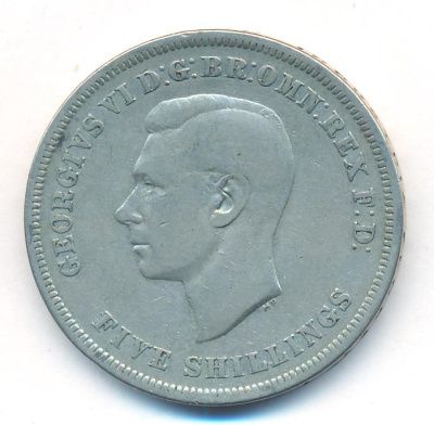 Великобритания 5 шиллингов, 1951 (5 шиллингов. Великобритания. 1951)