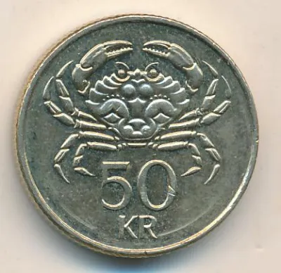 Исландия 50 крон, 2005 (50 крон. Исландия 2005)