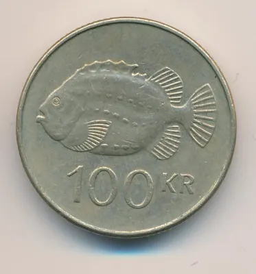 Исландия 100 крон, 2004 (100 крон. Исландия. 2004)