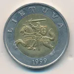 Литва 5 лит, 1999 (5 лит. Литва 1999)