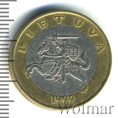 Литва 2 лита, 1999 (2 лита. Литва 1999г. Bm.)