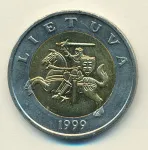 Литва 5 лит, 1999 (5 лит. Литва 1999)