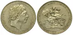 Великобритания 1 крона, 1819 (1 крона 1819 года. Англия. Георг III (1760 - 1820). Дата на гурте LIX. AU, Штемпельный блеск)