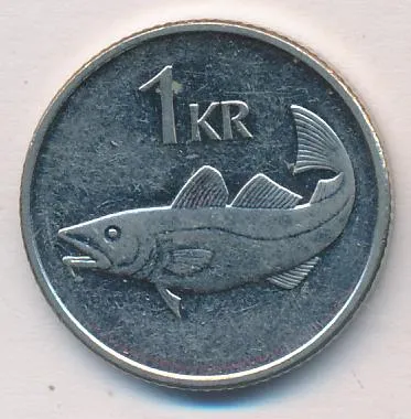 Исландия 1 крона, 2003 (1 крона. Исландия 2003)