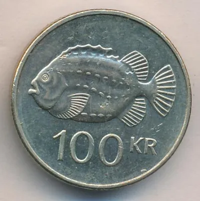 Исландия 100 крон, 2006 (100 крон. Исландия 2006)