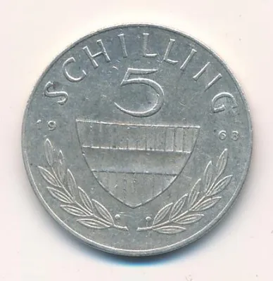 Австрия 5 шиллингов, 1963 (5 шиллингов. Австрия 1963)